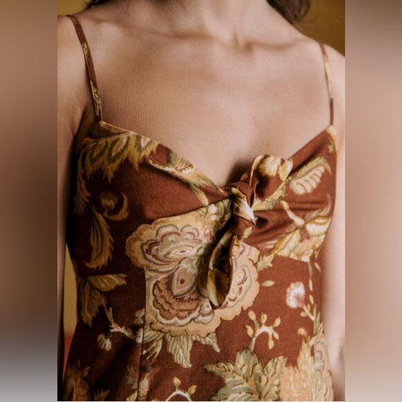 NWT SEZANE CHIARETTA Adana Linen blend Maxi DRESS - Picture 5 of 13